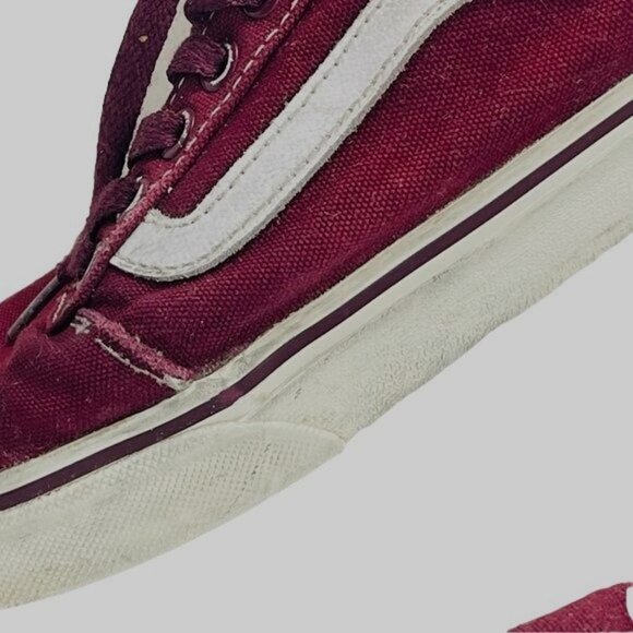 Vans Old Skool Classic Low Sneakers, Maroon, Unisex Men's US Size 8 - Picture 9 of 9